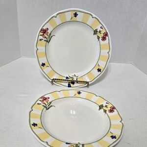 Noritake Homecraft Summer Estate (9212) Set Of 2 Dinner Plate Floral EUC 10 5/8"